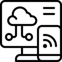 Cloud Access Icon. Cloud Device Icon vector