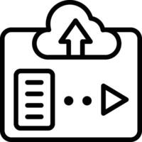 Cloud Data Upload Icon. Cloud technology icon vector