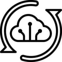 Cloud Sync Icon. cloud refresh icon vector