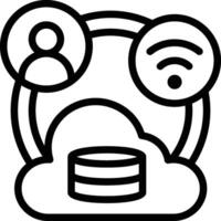 Cloud User Icon. Cloud computing public account vector