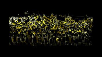 Neon frame effect Velvet Revolution, a significant event in Slovak and Czech history, glow, black background. video