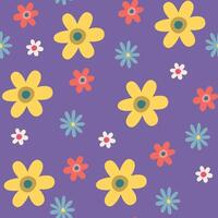 Seamless flower pattern design . Floral print for fabric. vector