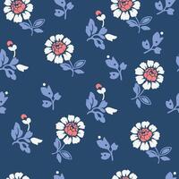 Seamless flower pattern design . Floral print for fabric. vector