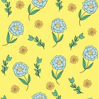 Seamless flower pattern design . Floral print for fabric. vector