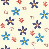 Seamless flower pattern design . Floral print for fabric. vector