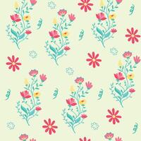 Seamless flower pattern design . Floral print for fabric. vector