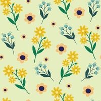 Seamless flower pattern design . Floral print for fabric. vector