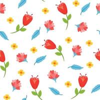 Seamless flower pattern design . Floral print for fabric. vector