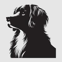Silhouette of a dog with a minimalist design and white background vector