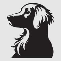 Silhouette of a dog with a minimalist design and white background vector