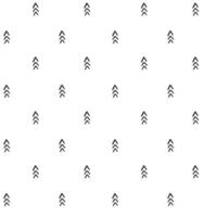 Seamless pattern with simple abstract shapes, fir. Monochrome geometric backgrounds vector