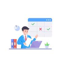Planning schedule and calendar concept. vector