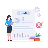 Planning schedule and calendar concept. vector