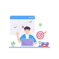 Planning schedule and calendar concept. vector