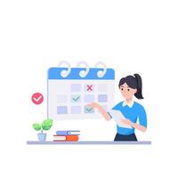 Planning schedule and calendar concept. vector