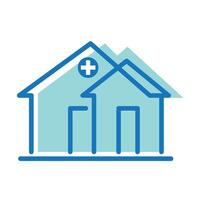 Hospital icon illustration design template vector