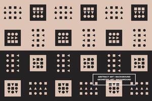 Geometric Pattern - Geometric Background - Abstract Background - Mixed Shapes - Brown - Use in Website Design, Packaging, Wall Art, Wallpaper, Poster, Banner, Profile, Brochure, Apparel, Textiles vector