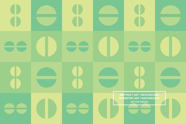 Geometric Pattern - Geometric Background - Abstract Background - Circles - Green - Use in Website Design, Packaging, Wall Art, Wallpaper, Poster, Banner, Profile, Brochure, Apparel, Textiles