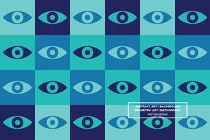 Geometric Pattern - Geometric Background - Abstract Background - Eyes - Blue - Use in Website Design, Packaging, Wall Art, Wallpaper, Poster, Banner, Profile, Brochure, Apparel, Textiles vector