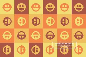 Abstract Background - Geometric Background - Geometric Pattern - Smiley Face - Brown - Use in Website Design, Packaging, Wall Art, Wallpaper, Poster, Banner, Profile, Brochure, Apparel, Textiles vector