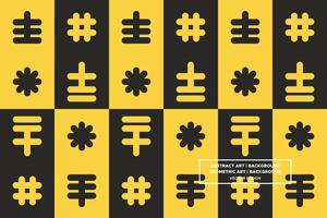 Abstract Background - Geometric Background - Geometric Pattern - Mixed Shapes - Yellow - Use in Website Design, Packaging, Wall Art, Wallpaper, Poster, Banner, Profile, Brochure, Apparel, Textiles vector