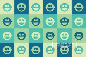 Abstract Background - Geometric Background - Geometric Pattern - Smiley Face - Green - Use in Website Design, Packaging, Wall Art, Wallpaper, Poster, Banner, Profile, Brochure, Apparel, Textiles vector