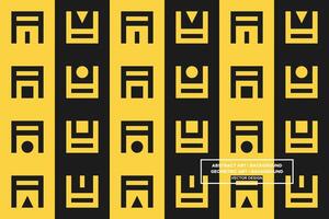 Geometric Pattern - Geometric Background - Abstract Background - Mixed Shapes - Yellow - Use in Website Design, Packaging, Wall Art, Wallpaper, Poster, Banner, Profile, Brochure, Apparel, Textiles vector