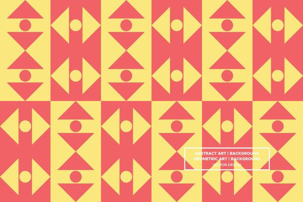 Geometric Pattern - Geometric Background - Abstract Background - Mixed Shapes - Yellow - Use in Website Design, Packaging, Wall Art, Wallpaper, Poster, Banner, Profile, Brochure, Apparel, Textiles