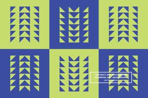 Geometric Pattern - Geometric Background - Abstract Background - Mixed Shapes - Green - Use in Website Design, Packaging, Wall Art, Wallpaper, Poster, Banner, Profile, Brochure, Apparel, Textiles vector
