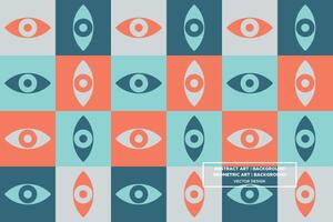 Geometric Pattern - Geometric Background - Abstract Background - Eyes - Orange - Use in Website Design, Packaging, Wall Art, Wallpaper, Poster, Banner, Profile, Brochure, Apparel, Textiles vector