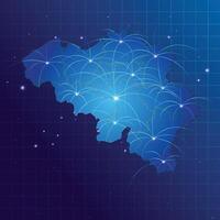 Belgium map vecto internet network vector