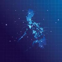 Philippines map vecto internet network vector