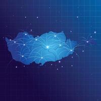 Cyprus map vecto internet network vector