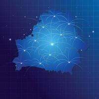 Belarus map vecto internet network vector