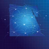 Egypt map vecto internet network vector