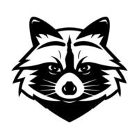 Raccoon Bandit logo or modern line icon. line art and icon design with bold outline. Black and white Pixel Perfect minimalistic symbol isolate white background. Creative logotype vector