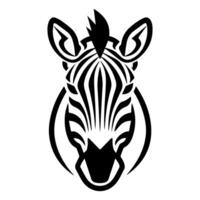 Zebra Head logo or modern line icon. line art and icon design with bold outline. Black and white Pixel Perfect minimalistic symbol isolate white background. Creative logotype vector