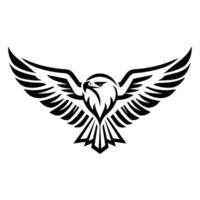 Water Eagle logo or modern line icon. line art and icon design with bold outline. Black and white Pixel Perfect minimalistic symbol isolate white background. Creative logotype vector