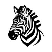 Zebra Head logo or modern line icon. line art and icon design with bold outline. Black and white Pixel Perfect minimalistic symbol isolate white background. Creative logotype vector
