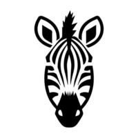 Zebra Head logo or modern line icon. line art and icon design with bold outline. Black and white Pixel Perfect minimalistic symbol isolate white background. Creative logotype vector