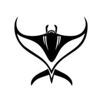 Manta logo or modern line icon. line art and icon design with bold outline. Black and white Pixel Perfect minimalistic symbol isolate white background. Creative logotype vector