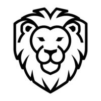 Lion logo or modern line icon. line art and icon design with bold outline. Black and white Pixel Perfect minimalistic symbol isolate white background. Creative logotype vector