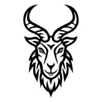 Goat King logo or modern line icon. line art and icon design with bold outline. Black and white Pixel Perfect minimalistic symbol isolate white background. Creative logotype vector