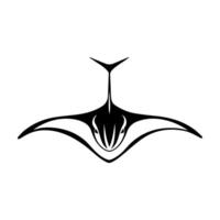 Manta logo or modern line icon. line art and icon design with bold outline. Black and white Pixel Perfect minimalistic symbol isolate white background. Creative logotype vector