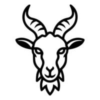 Goat Power logo or modern line icon. line art and icon design with bold outline. Black and white Pixel Perfect minimalistic symbol isolate white background. Creative logotype vector