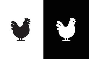 chicken icon illustration. simple chicken icon illustration design, cute hen vector