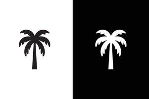 palm tree silhouette icon vector