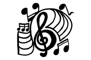 Black Music Tone, Music Note Icon vector