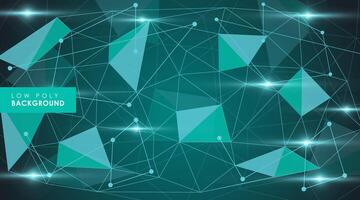 Abstract Futuristic Low Poly Background vector