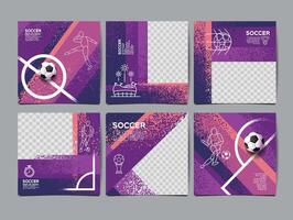 Soccer Template design , Football banner, Sport layout design, Sketch, Drawing ,abstract background vector